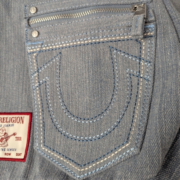 BNWT - True Religion Light Blue Denim Tote/Crossbody/Shoulder/Beach/School Bag - Picture 10 of 16